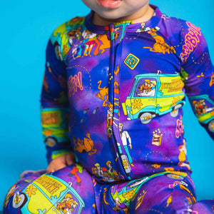 Baby Kids Bamboo Pajamas — Scooby-Doo™ Convertible Romper — Image 1