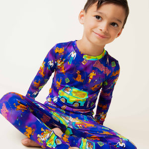 Baby Kids Bamboo Pajamas — Scooby-Doo™ Long Sleeve Pajama Set — Image 1