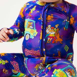 Baby Kids Bamboo Pajamas — Scooby-Doo™ Convertible Romper — Image 1
