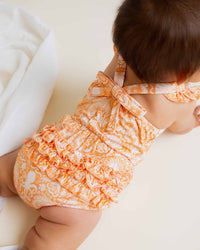 Baby Kids Bamboo Pajamas — Seas The Day Bubble Romper — Image 1