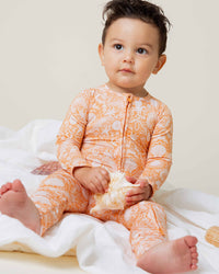 Baby Kids Bamboo Pajamas — Seas The Day Convertible Romper — Image 1