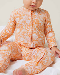Baby Kids Bamboo Pajamas — Seas The Day Convertible Romper — Image 1