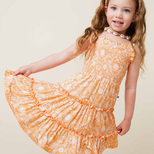 Baby Kids Bamboo Pajamas — Seas The Day Sleeveless Dress & Shorts Set — Image 1