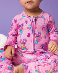 Baby Kids Bamboo Pajamas — Sesame Street™ Abby Cadabby Convertible Romper — Image 1