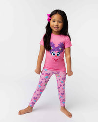 Baby Kids Bamboo Pajamas — Sesame Street™ Abby Cadabby Short Sleeve Pajama Set — Image 1