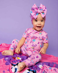 Baby Kids Bamboo Pajamas — Sesame Street™ Abby Cadabby Short Sleeve Romper — Image 1