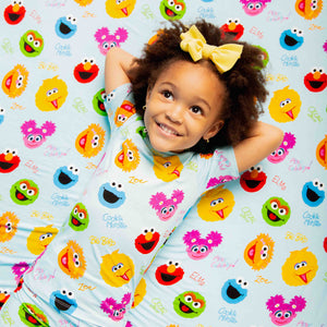 Baby Kids Bamboo Pajamas — Sesame Street™ Elmo and Friends Bum Bum Blanket — Image 1