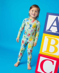 Baby Kids Bamboo Pajamas — Sesame Street™ Playtime Pals Long Sleeve Pajama Set — Image 1