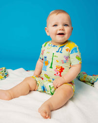Baby Kids Bamboo Pajamas — Sesame Street™ Playtime Pals Shortie Romper — Image 1