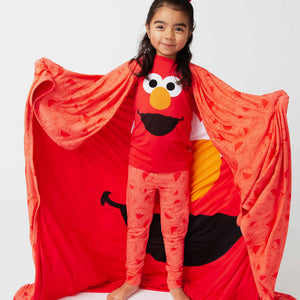 Baby Kids Bamboo Pajamas — Sesame Street™ Elmo Bum Bum Blanket — Image 1