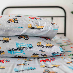 Baby Kids Bamboo Pajamas — Keep on Truckin' Sheet Set — Image 1