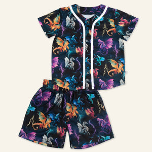 Baby Kids Bamboo Pajamas — Dragon My Heart Bundle — Image 1