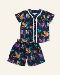 Baby Kids Bamboo Pajamas — Dragon My Heart Bundle — Image 1