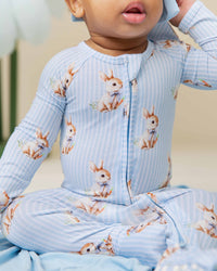 Baby Kids Bamboo Pajamas — Sir Hops A Lot Convertible Romper — Image 1