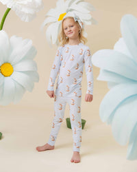 Baby Kids Bamboo Pajamas — Sir Hops A Lot Long Sleeve Pajama Set — Image 1
