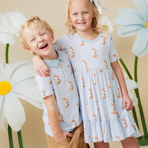 Baby Kids Bamboo Pajamas — Sir Hops A Lot Boys Polo — Image 1