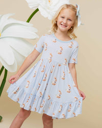 Baby Kids Bamboo Pajamas — Sir Hops A Lot Short Sleeve Dress & Shorts Set — Image 1