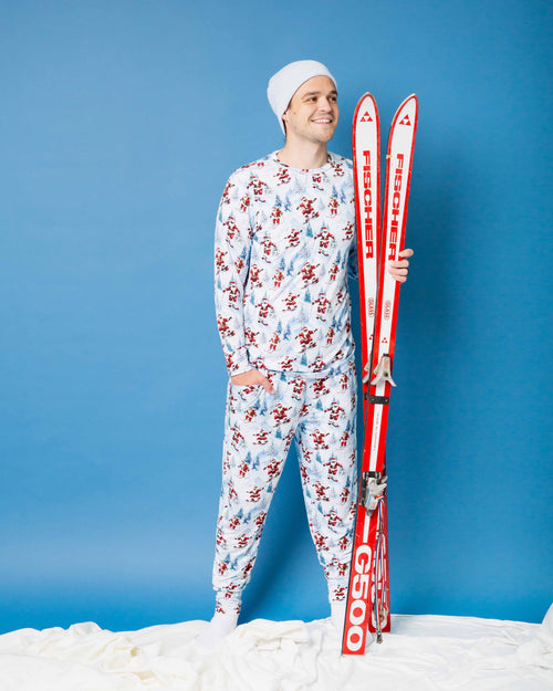Baby Kids Bamboo Pajamas — Sleigh the Slopes Adult Beanie — Image 11