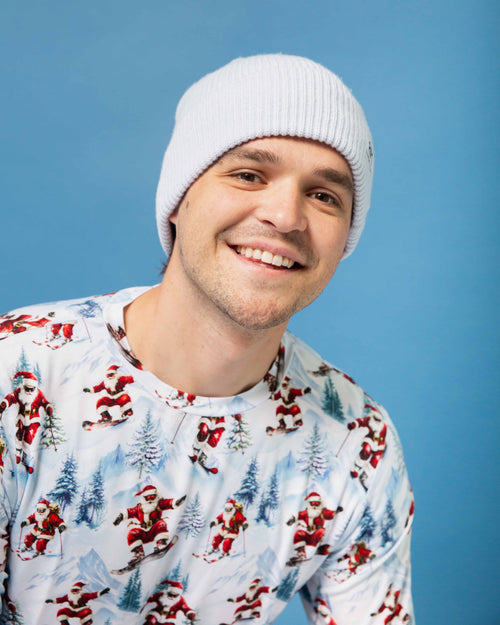 Baby Kids Bamboo Pajamas — Sleigh the Slopes Adult Beanie — Image 5