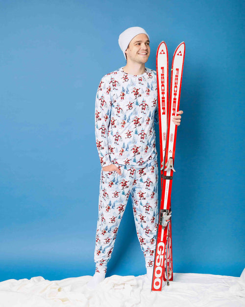 Baby Kids Bamboo Pajamas — Sleigh the Slopes Adult Beanie — Image 8
