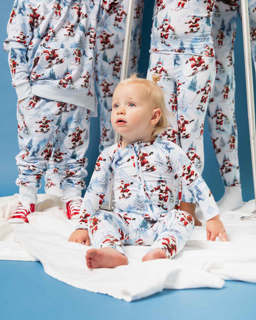 Baby Kids Bamboo Pajamas — Sleigh the Slopes Convertible Romper — Image 4