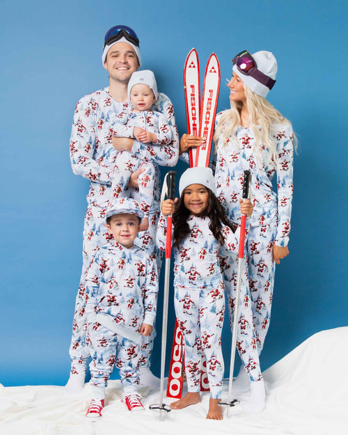 Baby Kids Bamboo Pajamas — Sleigh the Slopes Convertible Romper — Image 13