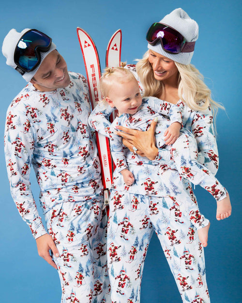 Baby Kids Bamboo Pajamas — Sleigh the Slopes Convertible Romper — Image 10