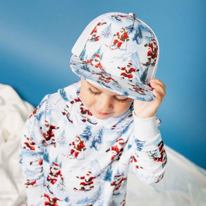 Baby Kids Bamboo Pajamas — Sleigh the Slopes Hat — Image 1