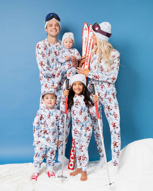 Baby Kids Bamboo Pajamas — Sleigh the Slopes Hat — Image 4