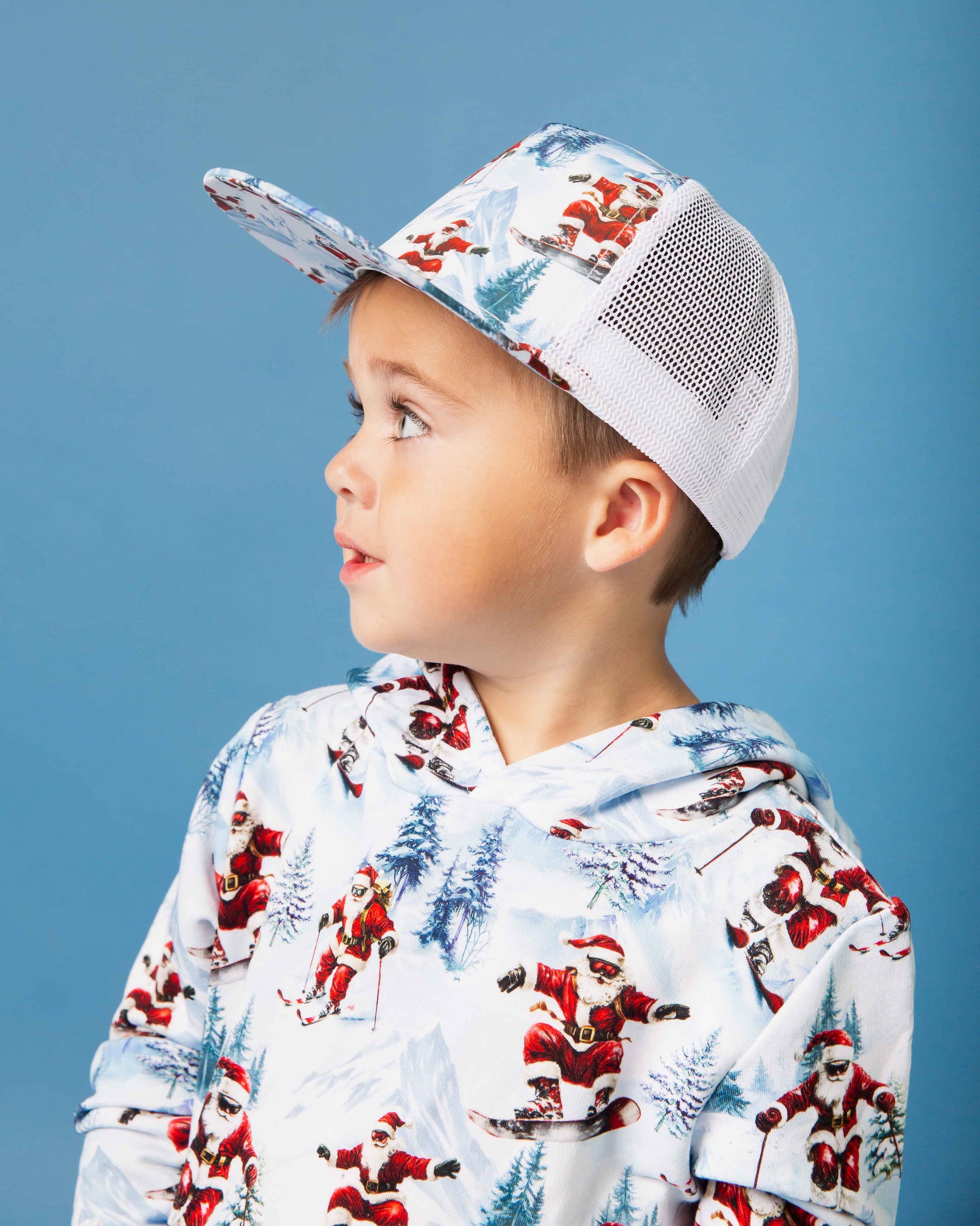 Baby Kids Bamboo Pajamas — Sleigh the Slopes Hat — Image 1