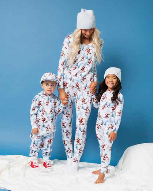 Baby Kids Bamboo Pajamas — Sleigh the Slopes Hat — Image 5