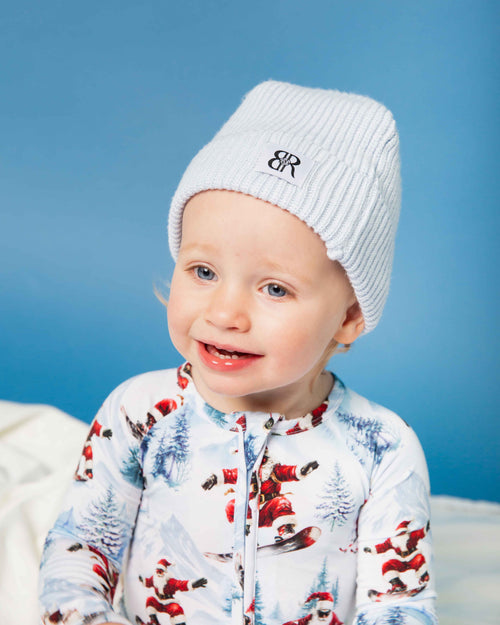 Baby Kids Bamboo Pajamas — Sleigh the Slopes Kid's Beanie — Image 1