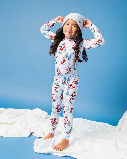 Baby Kids Bamboo Pajamas — Sleigh the Slopes Kid's Beanie — Image 9