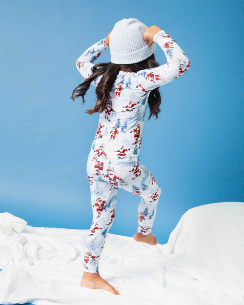 Baby Kids Bamboo Pajamas — Sleigh the Slopes Long Sleeve Pajama Set — Image 6