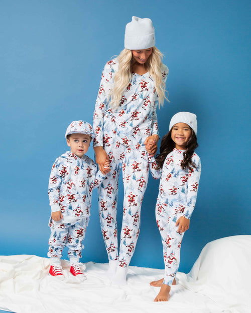 Baby Kids Bamboo Pajamas — Sleigh the Slopes Long Sleeve Pajama Set — Image 8