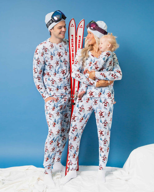 Baby Kids Bamboo Pajamas — Sleigh the Slopes Men's Pants — Image 2