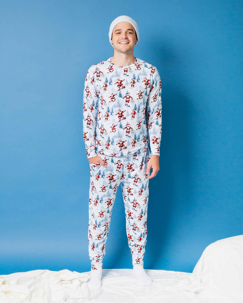 Baby Kids Bamboo Pajamas — Sleigh the Slopes Men's Pants — Image 3