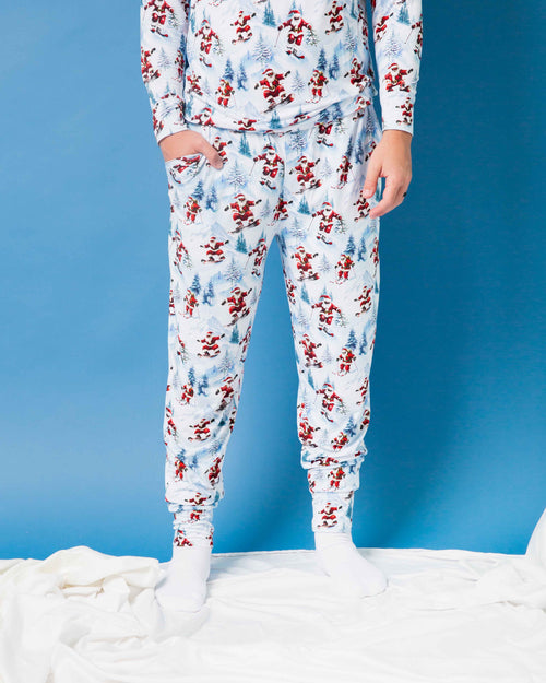 Baby Kids Bamboo Pajamas — Sleigh the Slopes Men's Pants — Image 1