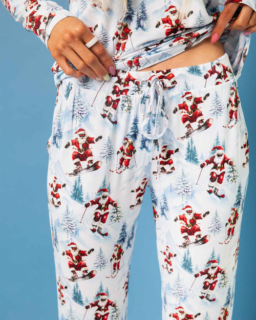 Baby Kids Bamboo Pajamas — Sleigh the Slopes Women's Pants — Image 2