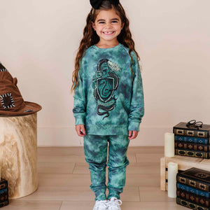 Baby Kids Bamboo Pajamas — Harry Potter™ Slytherin Jogger Set — Image 1