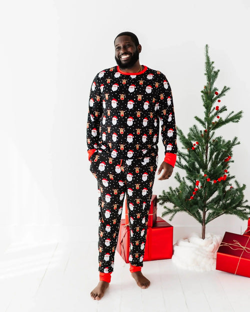 Baby Kids Bamboo Pajamas — Snow Ho Ho Men's Pants — Image 6