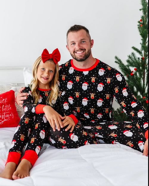 Baby Kids Bamboo Pajamas — Snow Ho Ho Men's Pants — Image 4