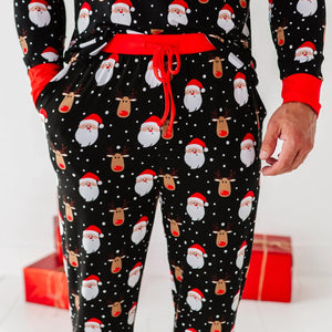 Bums & Roses - Baby & Kids Bamboo Pajamas - Snow Ho Ho Men's Pants - Image 1