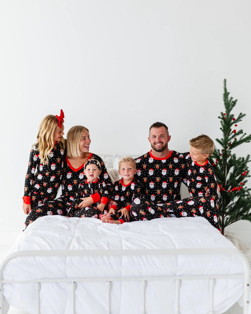 Baby Kids Bamboo Pajamas — Snow Ho Ho Men's Shirt — Image 23
