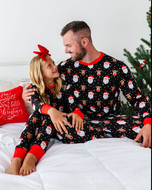 Baby Kids Bamboo Pajamas — Snow Ho Ho Men's Shirt — Image 9