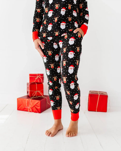 Baby Kids Bamboo Pajamas — Snow Ho Ho Women's Pants — Image 25