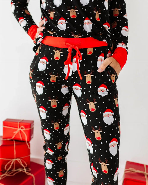 Baby Kids Bamboo Pajamas — Snow Ho Ho Women's Pants — Image 6