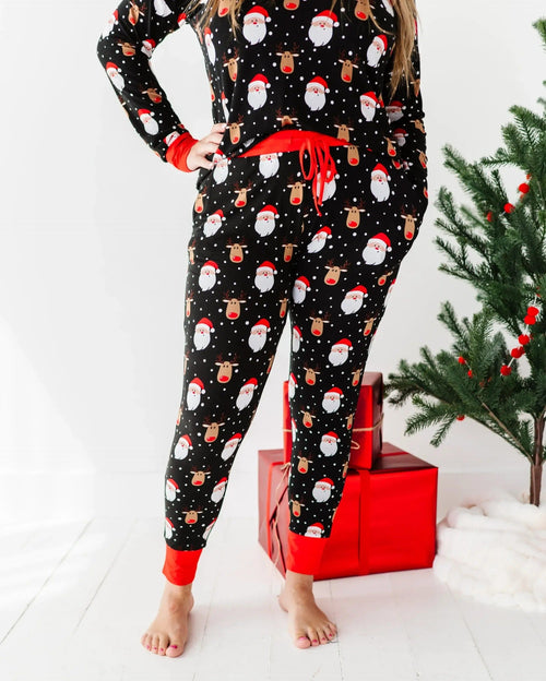 Baby Kids Bamboo Pajamas — Snow Ho Ho Women's Pants — Image 7