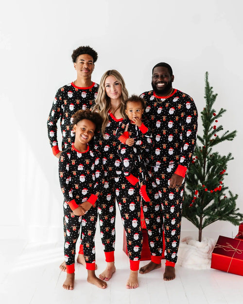 Baby Kids Bamboo Pajamas — Snow Ho Ho Two-Piece Pajama Set — Image 7