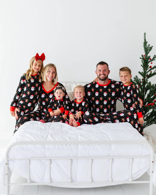 Baby Kids Bamboo Pajamas — Snow Ho Ho Two-Piece Pajama Set — Image 3